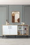 Hanah Home Şile 4611 Consola Roble Zafiro y Blanco